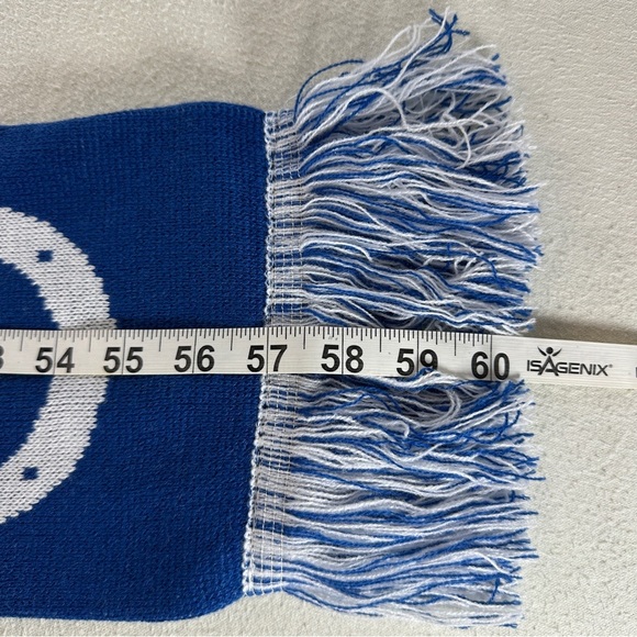 NFL Indianapolis Colts Blue and White Double sided Horseshoe Scarf 60” Length - Picture 6 of 9